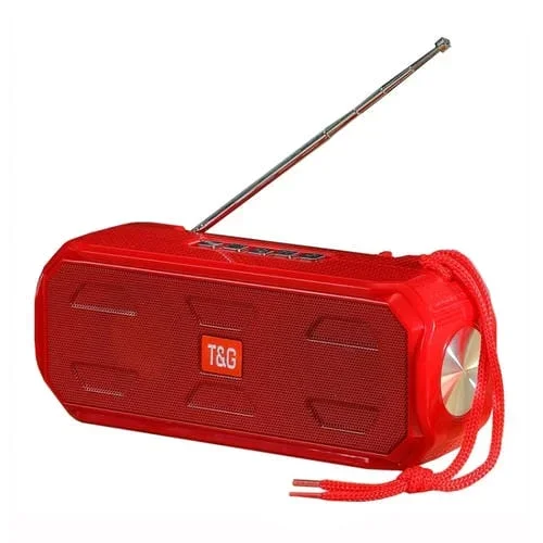 Altavoces Bluetooth T&G Tg280 Carga Solar Linterna Tarjeta TF FM Aux Llamada (Rojo)