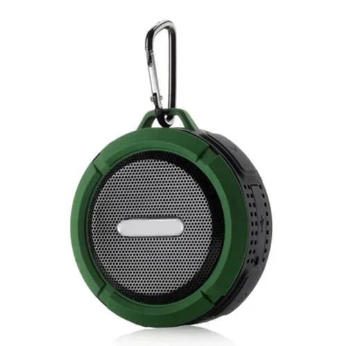 Altavoz Bluetooth C6A Outdoor Chuck Wireless Con Ventosa Soporte Tarjeta TF (Verde)