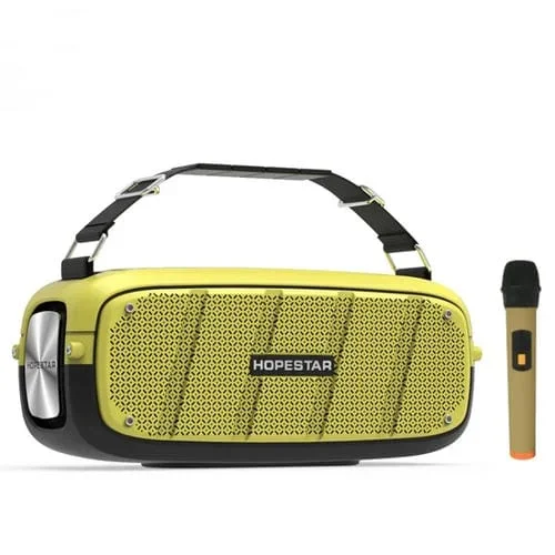 Altavoz Bluetooth Hovestar A20 Pro TWS Portátil Al Aire Libre Micrófono Banco De Energía (Amarillo)