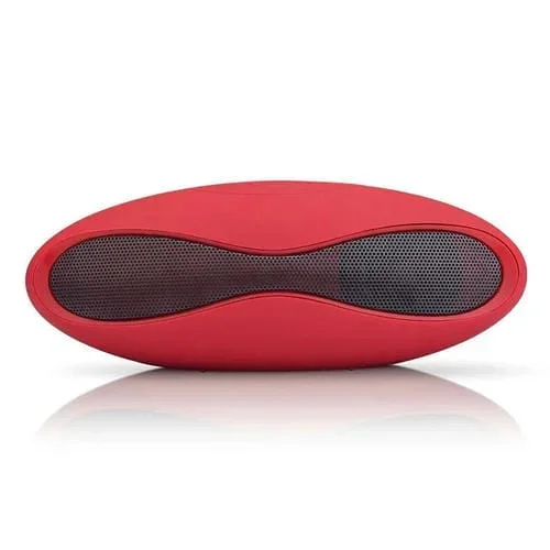 Altavoz Bluetooth Mini Rugby 3D Stereo con Ranura para Tarjeta TF (Rojo)