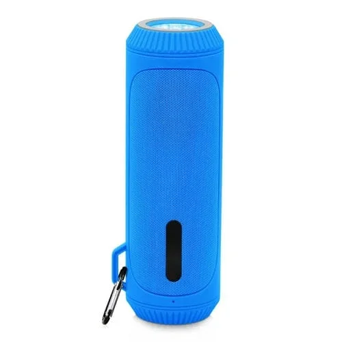Altavoz Bluetooth Newrixing NR-4016A TWS A Prueba De Salpicaduras Al Aire Libre Con Mango De Carabiner Y Linterna SOS (Azul)