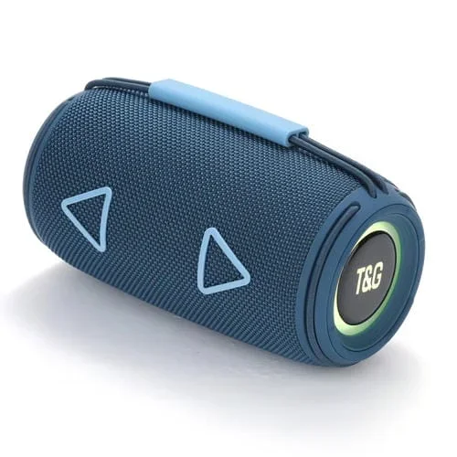 Altavoz Bluetooth T&G Tg-657 Portátil Subwoofer Estéreo 3D Luz Atmosfera FM Led (Azul)