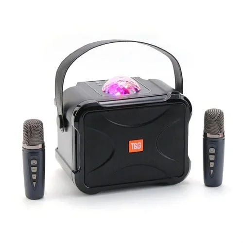 Altavoz Bluetooth T&G Tg543 Con Karaoke De Mano Integrado (Negro)