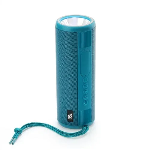 Altavoz Bluetooth T & G Tg635 Portátil A Prueba De Agua Linterna (Azul Peacock)