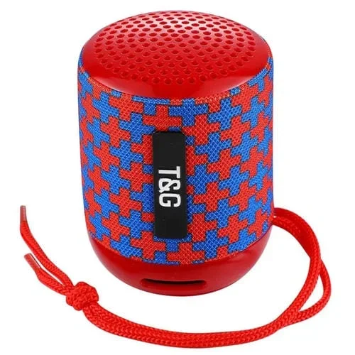 Altavoz De Música Inalámbrico Portátil T&G Tg129 Manos Libres Con Micrófono Compatible Con Tarjeta TF FM (Rojo)