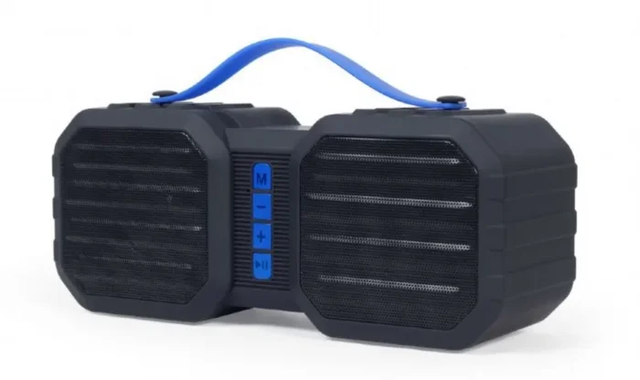 Altavoz gembird bluetooth portatil negro y azul