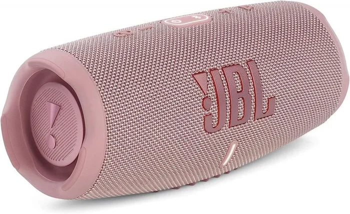 Altavoz JBL Charge 5. Color Rosa. Altavoz inalámbrico portátil con Bluetooth y batería integrada, resistente al agua (IP67), con PartyBoost para subir el nivel de la fiesta, hasta 20h de reproducción.