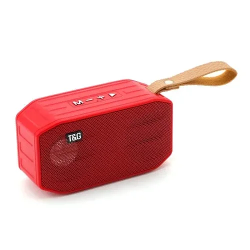 Altavoz portátil inalámbrico T & G Tg296 Bluetooth 5.0 soporte TF FM Aux U-Disco manos libres (Rojo)