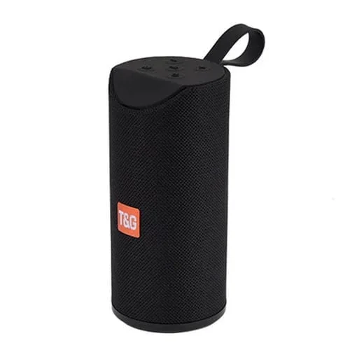 Altavoz portátil T&G Tg113 Bluetooth estéreo impermeable exteriores caja de sonido bajos mp3 radio FM (Negro)