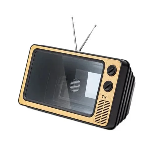Amplificador de Video Retro Tv Soporte para Teléfono Móvil (Oro Rosa)
