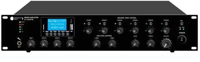Amplificador Pa 500w 6zonas Con Mp3/fm/bt A-5006fm