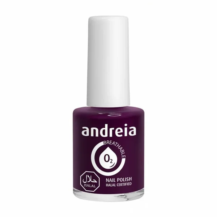 Andreia Vernis Halal – Esmalte de Uñas Vegano, Permeable y Transpirable que cumple con los requisitos Halal – Color B7 Púrpura – Sombras de Azul