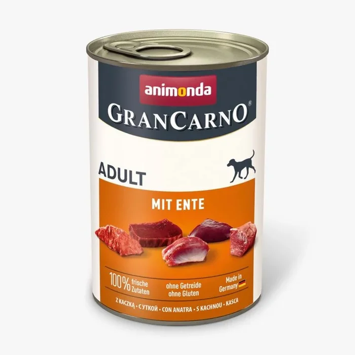 ANIMONDA PETFOOD Grancarno Kaczka Comida húmeda para Perros, 6 x 400 g