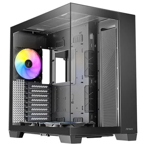 Antec C8 ARGB, 2 ventiladores TQR de 160 mm y 1 ventilador TQ ARGB PWM de 140 mm incluidos, diseño de doble cámara, tipo C, soporte de radiador de 360 mm, paneles frontales y laterales TG sin