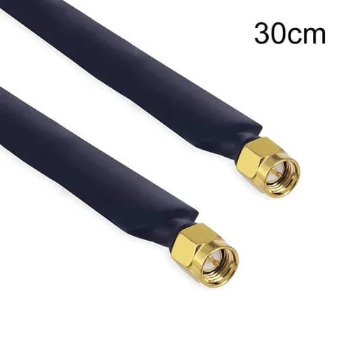 Antena de Fibra de Vidrio SMA Macho a Macho Adaptador de Pared Cable de Ventana Plano 30 cm