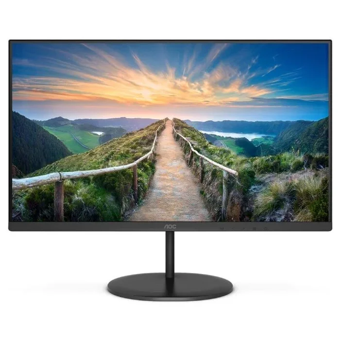 AOC Q24V4EA Monitor 24 Pulgadas QHD, 75Hz, IPS, 4 ms GtG, Adaptive Sync., Altavoces (2560×1440, 1x HDMI 1.4, 1x DP 1.2), Negro