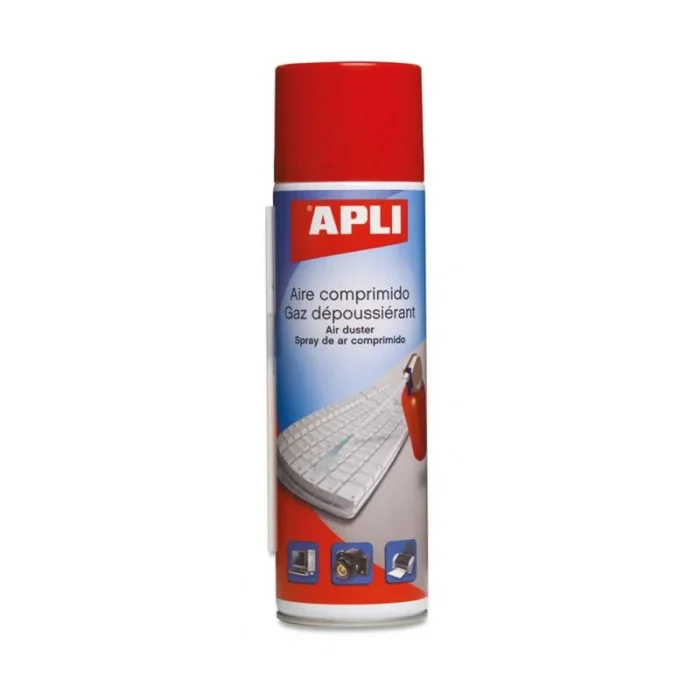 APLI 11307 – Aire comprimido para la limpieza en seco 400 ml. Ideal para teclados, ordenadores y dispositivos electrónicos