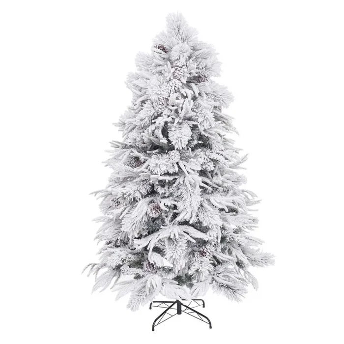 árbol de navidad pvc polietileno piñas nevado 60 x 60 x 150 cm