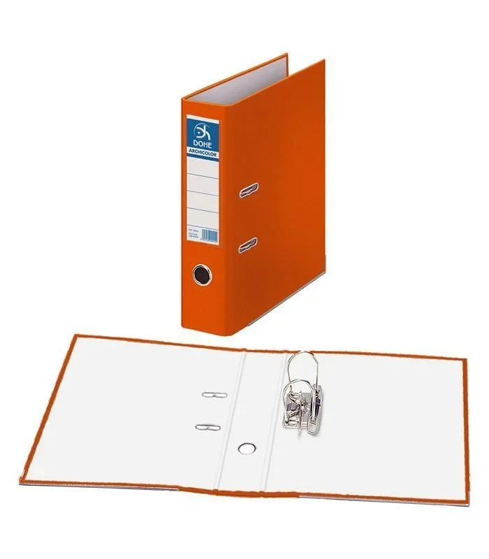 Archivador palanca Olef plastificado color folio 75 mm naranja