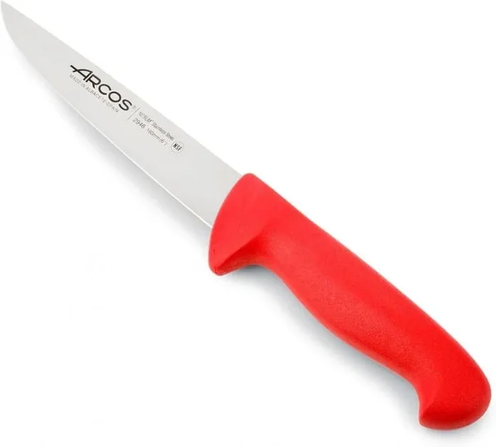 Arcos 6-1/2-Inch 160 mm 2900 Range Butcher Narrow Blade Knife, Red