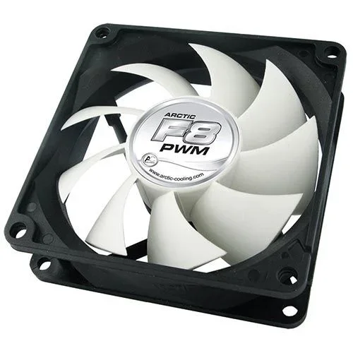 ARCTIC F8 PWM Carcasa del ordenador Ventilador 8 cm Negro, Blanco