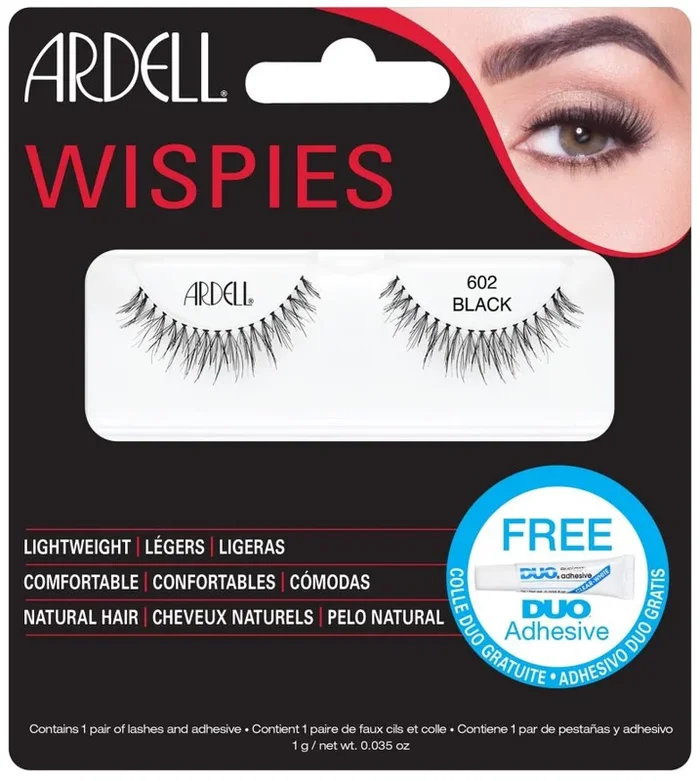 ARDELL Wispies, Pestañas Postizas 602 Black, Contiene 1 Par de Pestañas – 1 Set