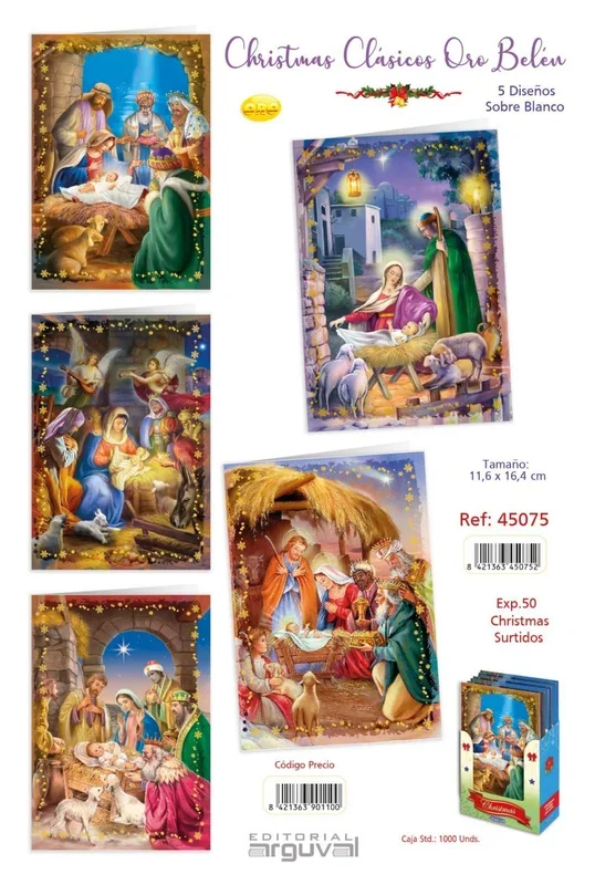 Arg 45075 christmas clásicos oro belén (exp.50)