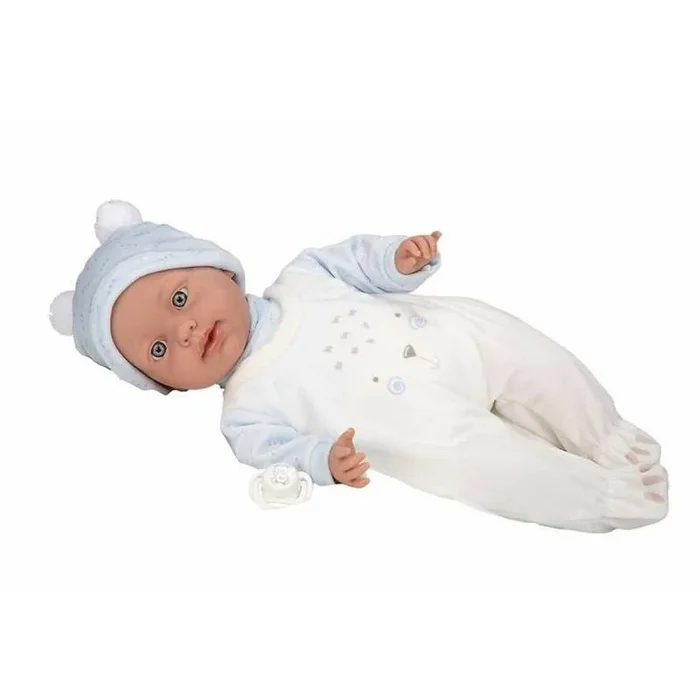 ARIAS-Muñeco Elegance 42 cm Roy con Mecanismo lloro. Vestido en Tonos Azul y Blanco. Incluye Chupete. Juguete Niños Todas Las Edades (ARI65387)