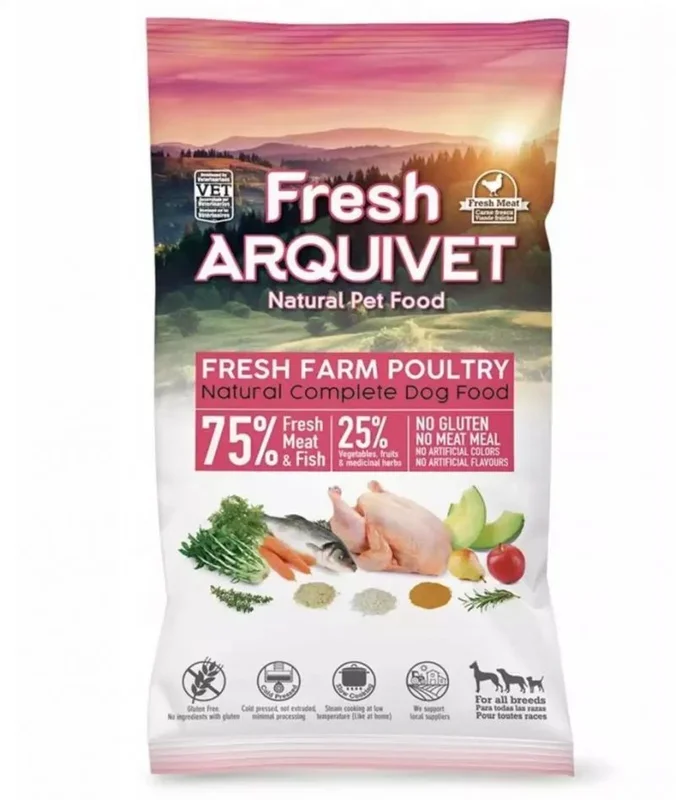 Arquivet Fresh Farm Poultry Pienso semihúmedo Completo para Perros