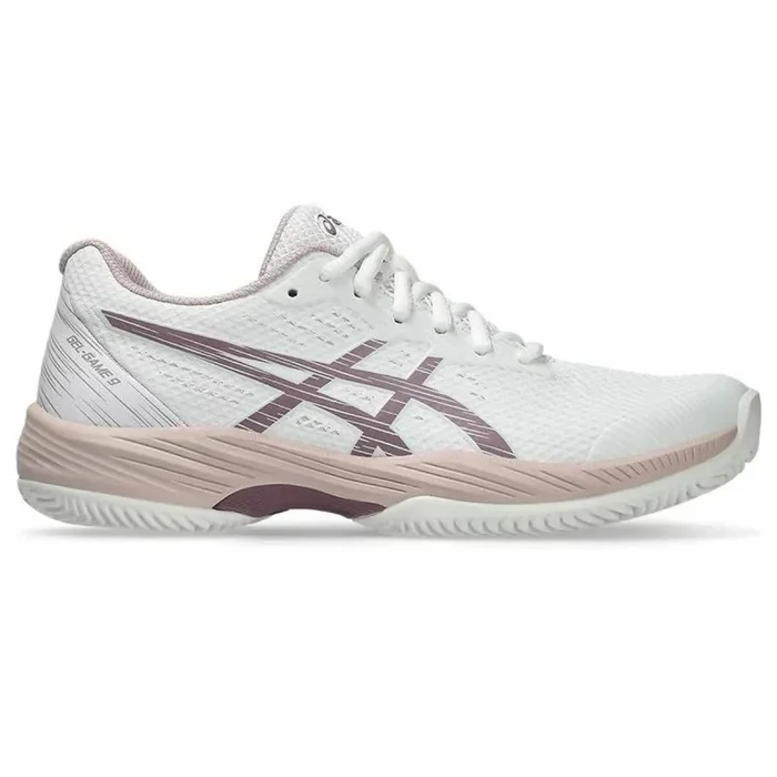 Asics Gel-Game 9 Clay/OC, Sneaker Mujer, Malva Polverosa Blanca, 38 EU
