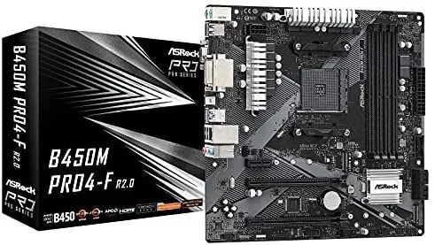 Asrock B450M Pro4-F R2.0 AMD B450 Zócalo AM4 micro ATX