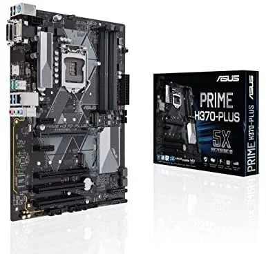 Asus Intel H370 LGA-1151 ATX – Placa con iluminación LED, DDR4 2666MHz, dual M.2, Intel Optane memory ready, HDMI, SATA 6Gbps y USB 3.1 Gen 2