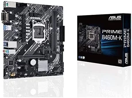ASUS Prime B460M-K – Placa Base mATX Intel de 10a Gen LGA 1200, soportel M.2, DDR4 2933 MHz, LAN 1Gb, DVI/VGA, 2 x USB 3.2 Gen 1 Frontales soporta Intel Optane