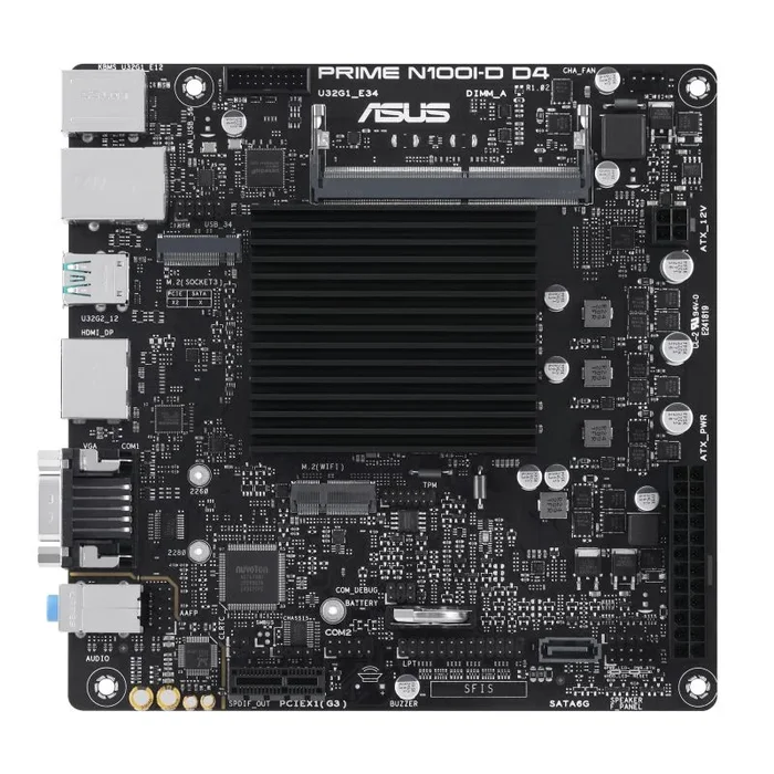 ASUS Prime N100I-D D4 Placa Base Intel N100 (procesador Intel N100, PCIe 3.0, USB 3.2 Gen 2, M.2, DDR4)