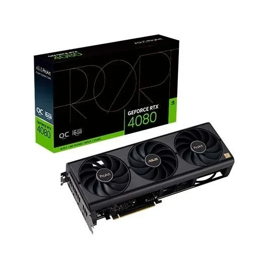 ASUS ProArt NVIDIA GeForce RTX 4080 OC Edition Tarjeta gráfica 16GB GDDR6X 256-bit 22,4Gbps PCIE 4.0, GPU Tweak III, PROART-RTX4080-O16G