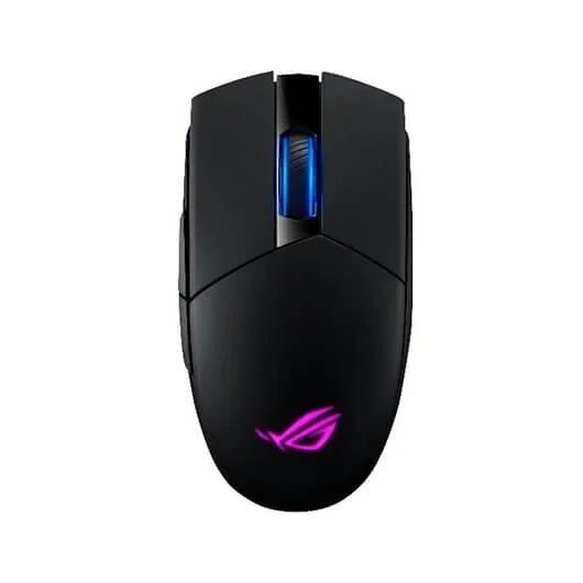 ASUS ROG Strix Impact II Wireless Gaming Mouse, 16,000 DPI, 5 Programmable Buttons, Aura Sync RGB Lighting, 2.4 GHz, Long Battery Life, Lightweight, Ergonomic, PTFE Mouse Feet, Black