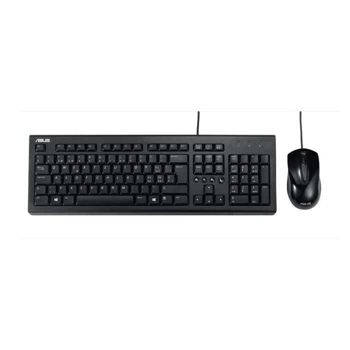 ASUS U2000 Keyboard + Mouse Set teclado Ratón incluido Universal USB Negro