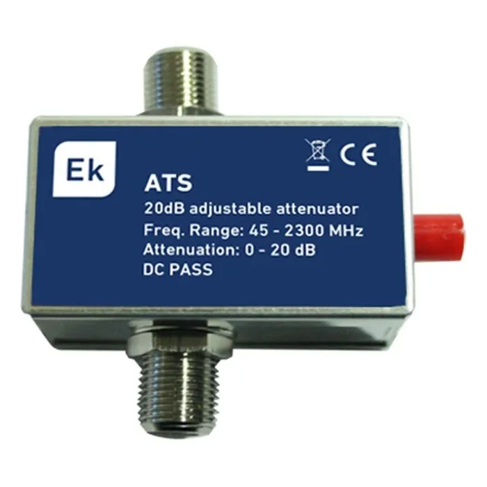 Atenuador variable conector F Frecuencia 45- 2300MHz Margen atenuacion 3-16dB paso corriente DC
