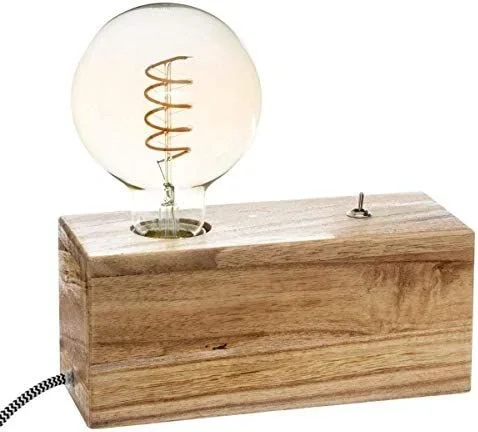 Atmosphera – Lámpara de zócalo ‘Tibu’ de madera