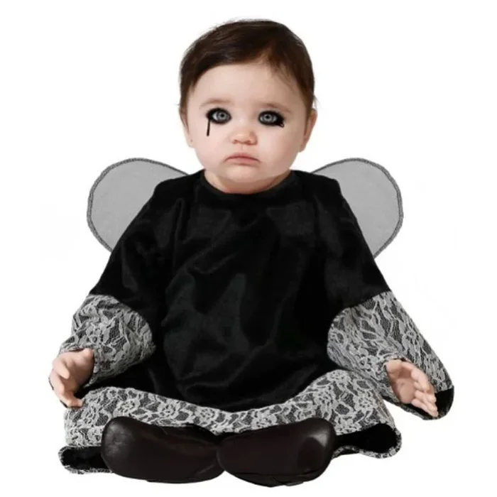 Atosa disfraz angel negro niña bebé 12 a 24 meses