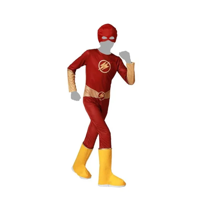 Atosa disfraz super heroe comic rojo rayo niño infantil 10 a 12 años