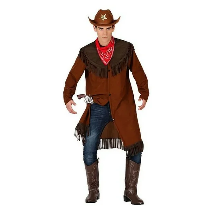 Atosa disfraz vaquero hombre adulto marrón XS
