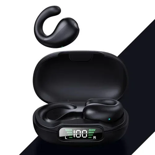 Auricular Bluetooth Inalámbrico Con Clip Y Compartimento De Carga Digital (Negro)