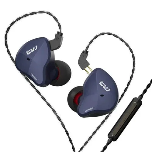 Auricular con Cable Cvj-Csn Hifi Dinámico Circuito Magnético Dual con Micrófono (Azul)
