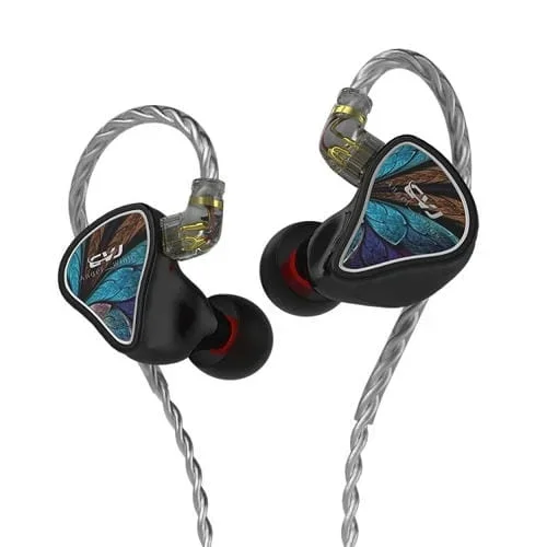 Auricular Cvj Angel Wings Tecnología Híbrida Hifi Music Con Cable Sin Micrófono
