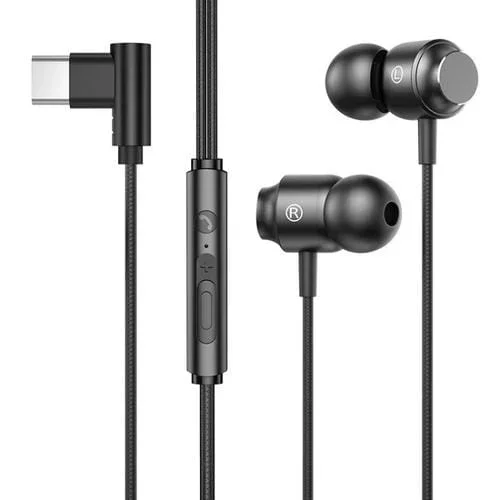 Auricular De Juego Metal TS902 USB-C Type-C Cable 1.2M (Negro)
