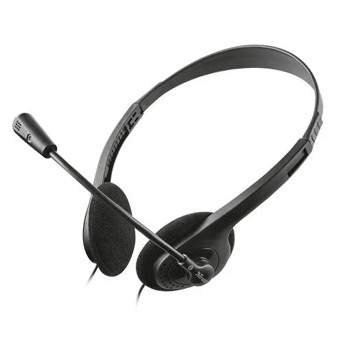 Auriculares diadema trust primo microfono incorporado – micro ajustable – conector 3.5mm negro 21867