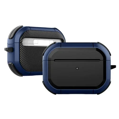 Auriculares inalámbricos Thunder Mecha TPU funda protectora para AirPods Pro (Azul)
