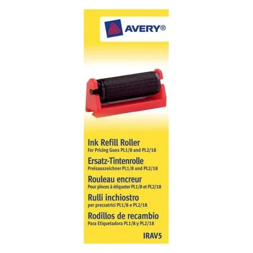 AVERY ZWECKFORM – Lote de 5 rollos de tinta negra para pinzas de etiquetar PL1/8″ y PL2/18″ IRAV5