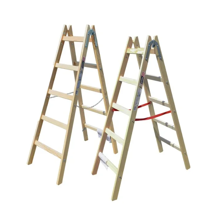 Awtools drabina drewniana 2x 4 stopni 150kg